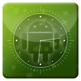 Green android L Analog Clock icon