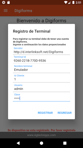 Android application DigiForms screenshort