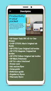 Impresora multifuncional HP Smart Tank 580 color wifi bluetooth smart app