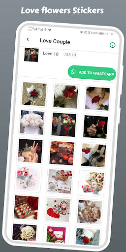 Android application Love Couple - WASticker screenshort