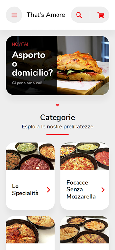 Android application That's Amore Focacceria screenshort