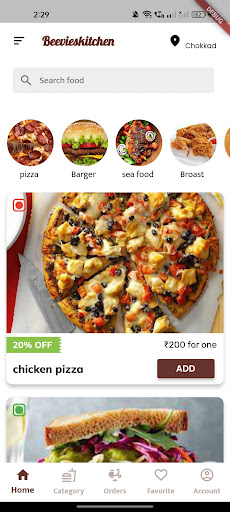 Android application Beevieskitchen screenshort