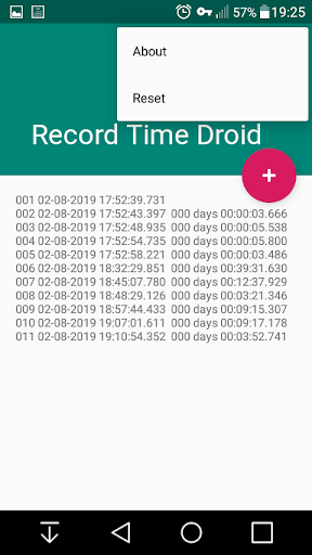 Record Time Droid Screen 2