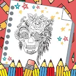 Cover Image of Télécharger Skull Mandala Coloring Game  APK