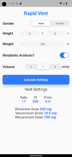 Rapid Vent Calculator Screen 3