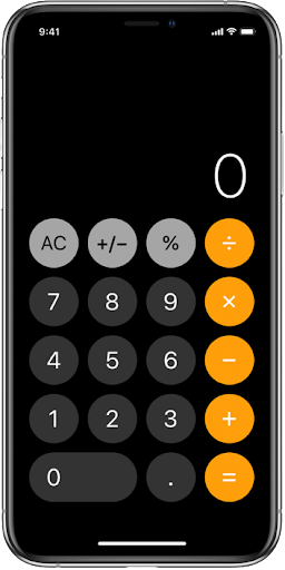 IOS Calculator Screen 2