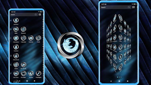 Beautiful Blue Metal Theme Screen 2