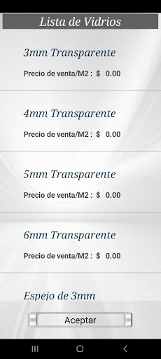 Vidrieria Presupuesto 2 Screen 2