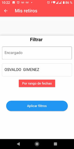 Android application EMPLEADOS ILM screenshort