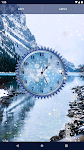 screenshot of Winter Snow Clock Wallpaper