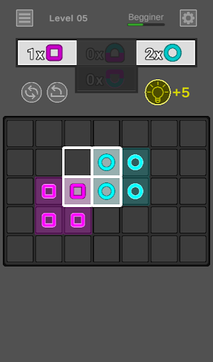 Android application Overlap Puzzle screenshort
