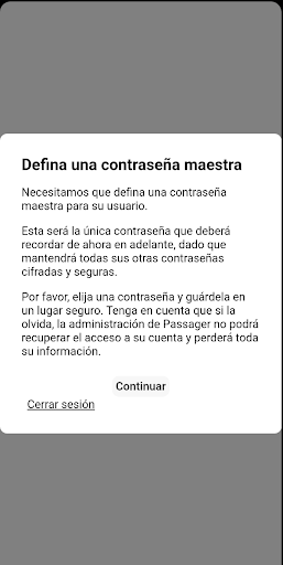 Android application Passager Gestor de contraseñas screenshort