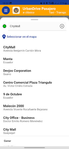 UrbanDrive Pasajero Screen 2
