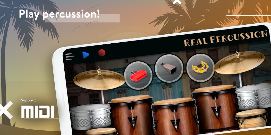 Real Percussion: cumbia kit 6.19.3 APK + Mod (Unlocked / Premium) for Android