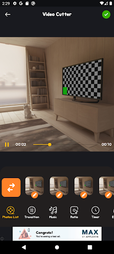 Photo Slideshow Video Editor Screen 3