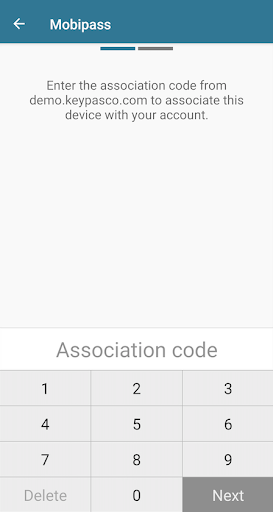 Android application Mobipass screenshort