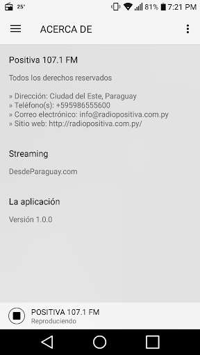 Radio Positiva 107.1 FM Screen 3