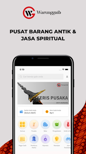 Android application Warunggaib - Antique Product screenshort
