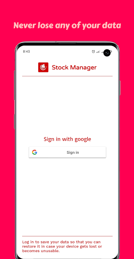 Android application Purchase Sales Stock Manager screenshort