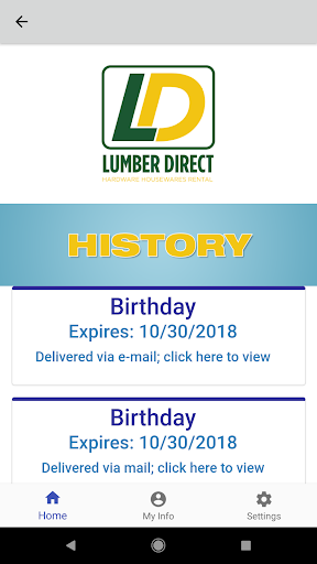 Lumber Direct Rewards Screen 3