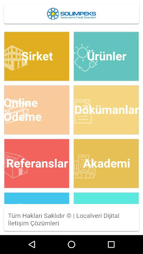 Android application Solimpeks Kurumsal screenshort