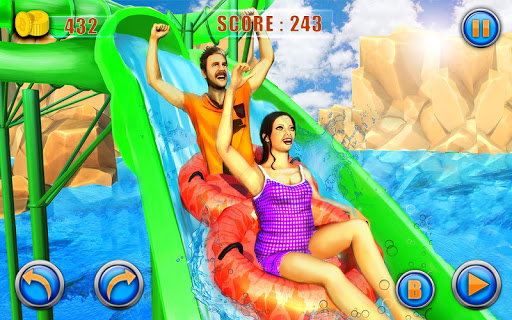 Giant Water Slide Adventure Water Park Racing