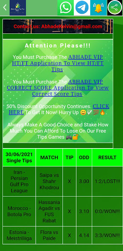 Abhade Betting Tips Free Draws