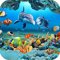 Рыба жить обои 3D аквариум фон HD