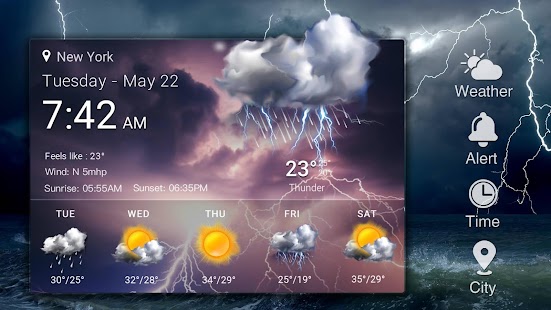 Real-time weather forecasts Screenshot