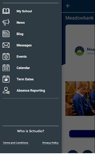 Android application Meadowbank Primary School screenshort
