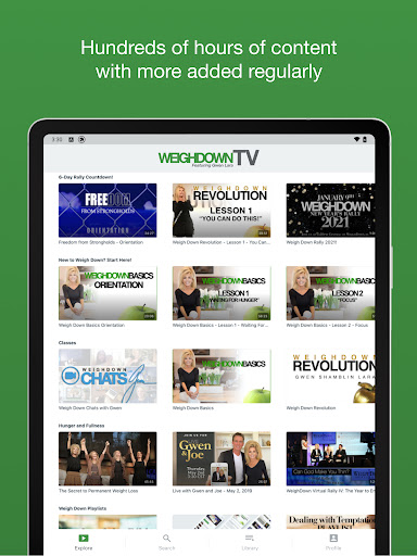 Screenshot of Weigh Down TV
