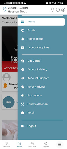 Landrys Select Club Screen 2