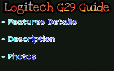 Logitech G29 Guide