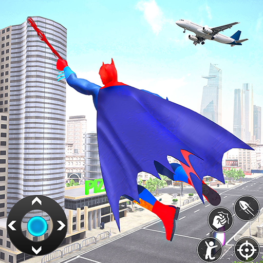 Bat Rope Hero City Rescue Game