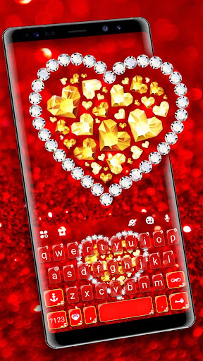 Android application Luxury Diamond Heart Keyboard screenshort