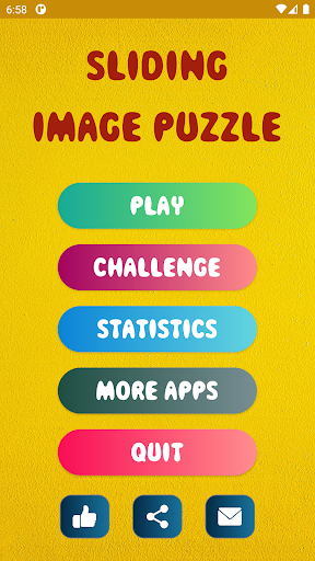 Android application Sliding Image Puzzle screenshort