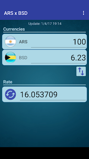 Android application Argent. Peso x Bahamian Dollar screenshort