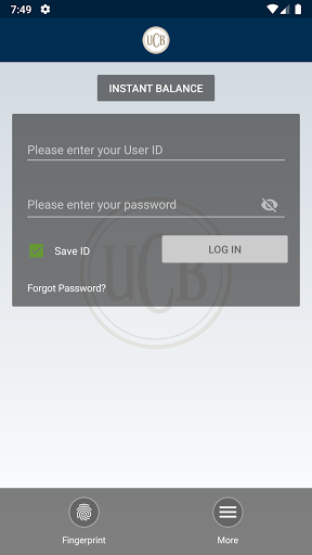UCB Banking Screen 2