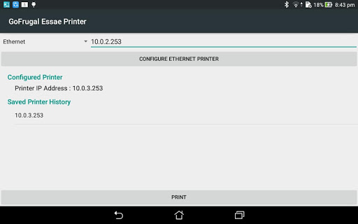 Android application Gofrugal Essae Printer screenshort