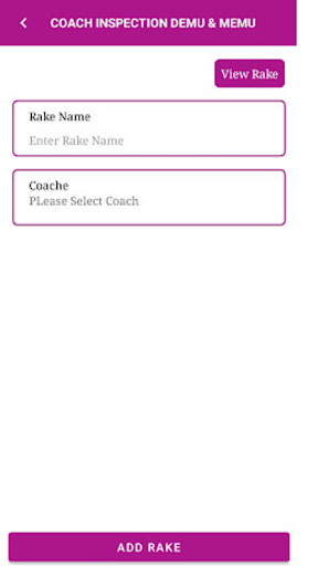 DEMU & MEMU COACH INSPECTION Screen 3