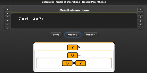 Calculator Parentheses - Order Screen 2