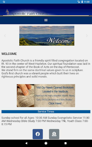 Apostolic Faith Church Screen 2