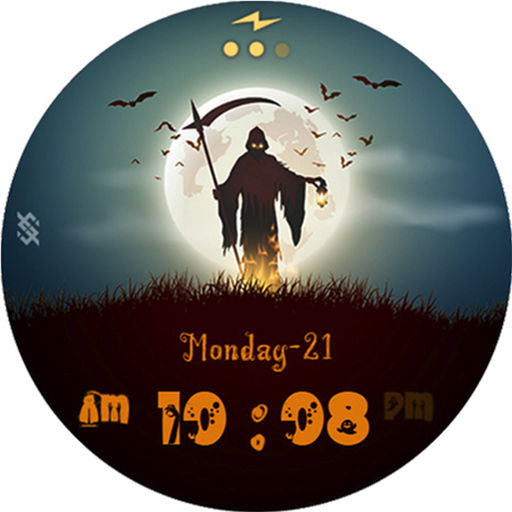 BFF5- Halloween Grim reaper logo