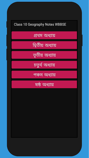 Android application Class 10 Geography Notes WBBSE screenshort