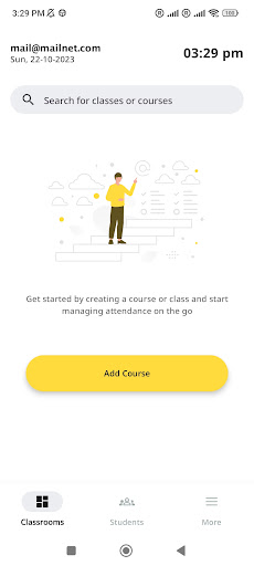 Android application Mark Attendance screenshort