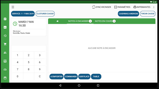 Android application Caisse enregistreuse NF525 gra screenshort