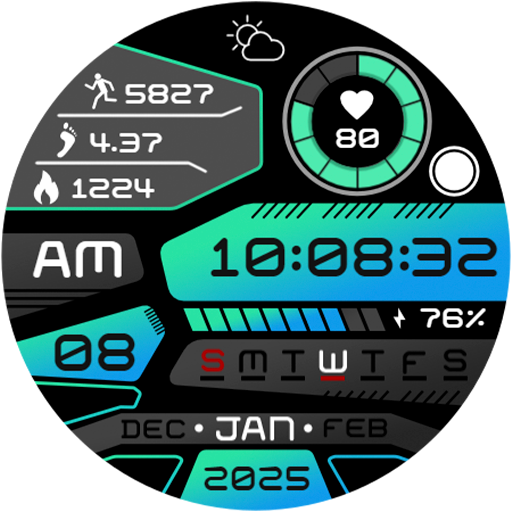 Digital Quantum HUD Watch Face دانلود در ویندوز