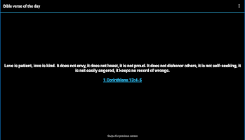 screenshot of Bible verse of the day