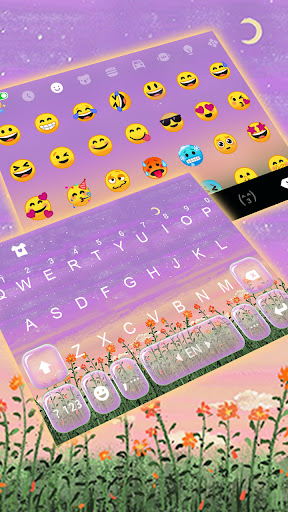 Aesthetic Flower Keyboard Back Screen 3