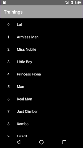 Metolius hangboard training screenshot 2